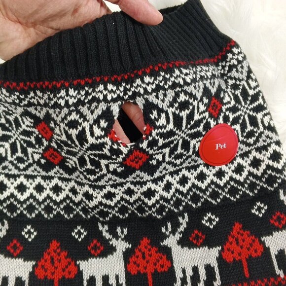 NWT CHARTER CLUB Christmas Dog Sweater XL Cotton Blend Multicolor - Picture 3 of 11